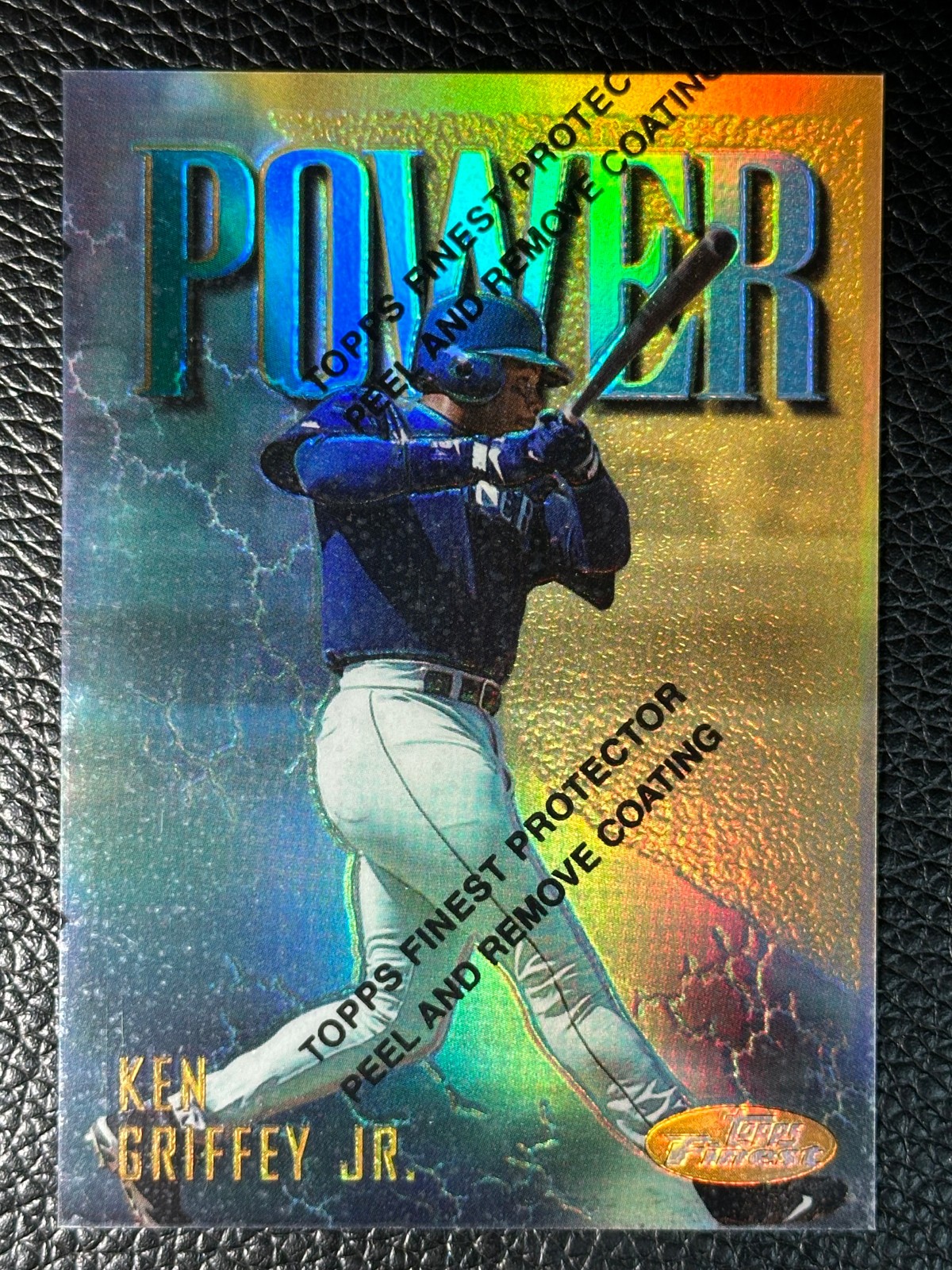 1997 Topps Finest Rare Gold Refractor With Coating #342 Ken Griffey Jr