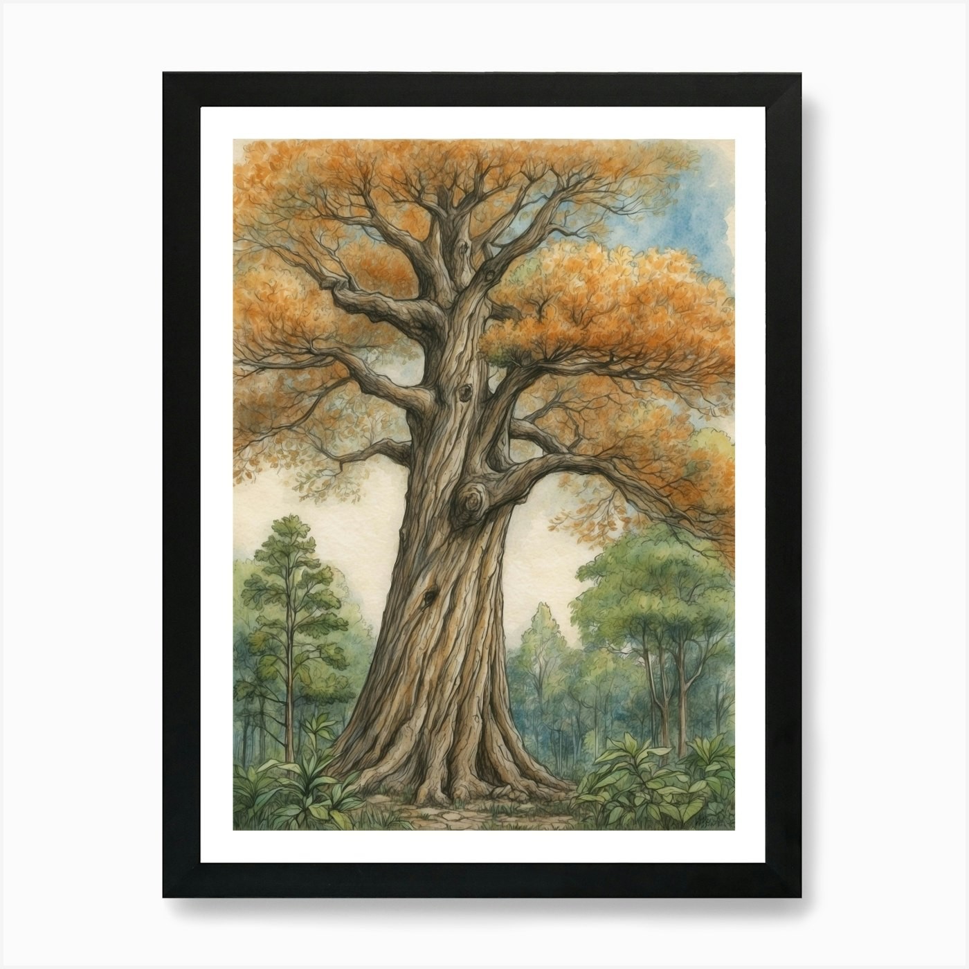 Tree Of Life 6 Art Print Framed Wall Art Poster Canvas Print Picture