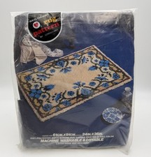 Red Heart Latch Hook Rug Pattern Canvas Only 24"x36" 