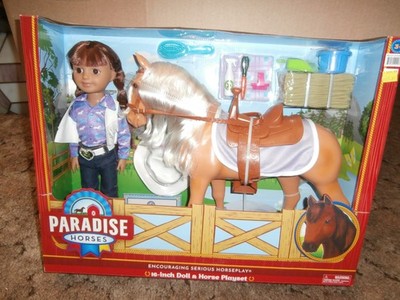 Paradise Horses Kids Doll Adventure Girls Playset Farm Cowboy Ranch Pony
