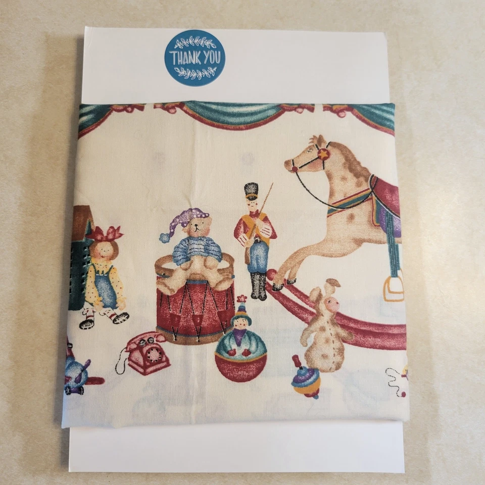 Cotton Fabric Rocking Horse Border Toys Daisy Kingdom 1988 Past & Present 26x45" - Image 2 of 4