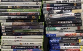 Lot of Assorted Scratched Video Games in Cases