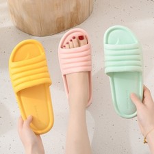 Women's Summer Fashion Solid Color Non-slip Soft Bottom Cute Slippers Shoes