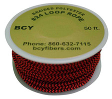 5 FEET BCY 24 -2-TONE RED /BLACK Archery Bowstring RELEASE D LOOP ROPE CORD