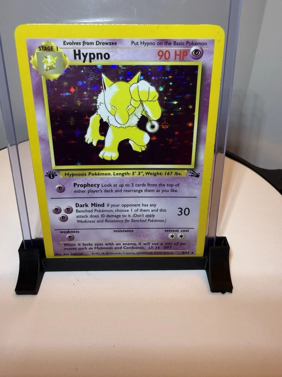Pokémon TCG Hypno Holo Rare 8/62 1st Edition Fossil