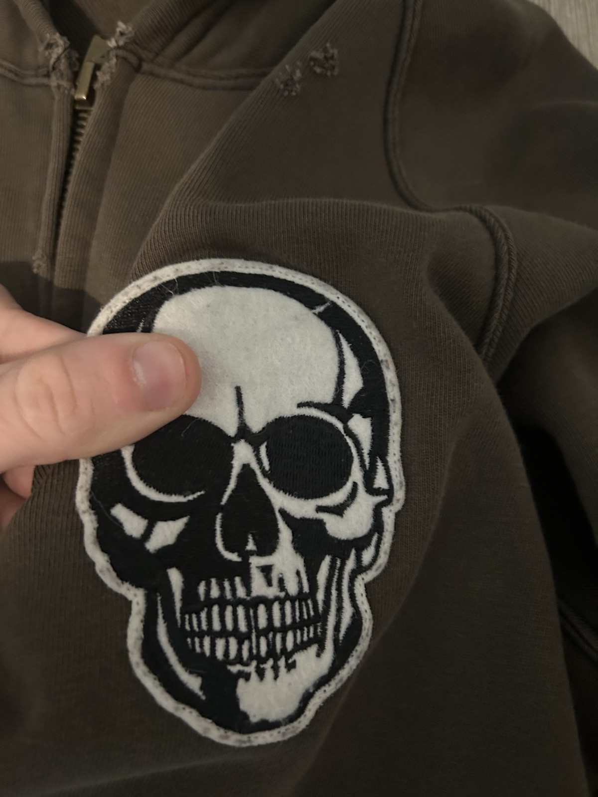 Number (N)ine SS04 Double Skull Full Zip Hooded Hoodi… - Gem