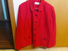 Alfred Dunner Women's Blazer Jacket Suit Separate Red Size 16 Plus