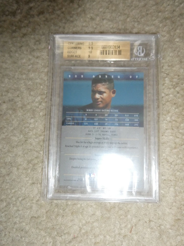 BGS 9.5 宝石完好 1995 年 Bowman's Best Bob Abreu #3 新秀卡 — 第 2/2 张图片