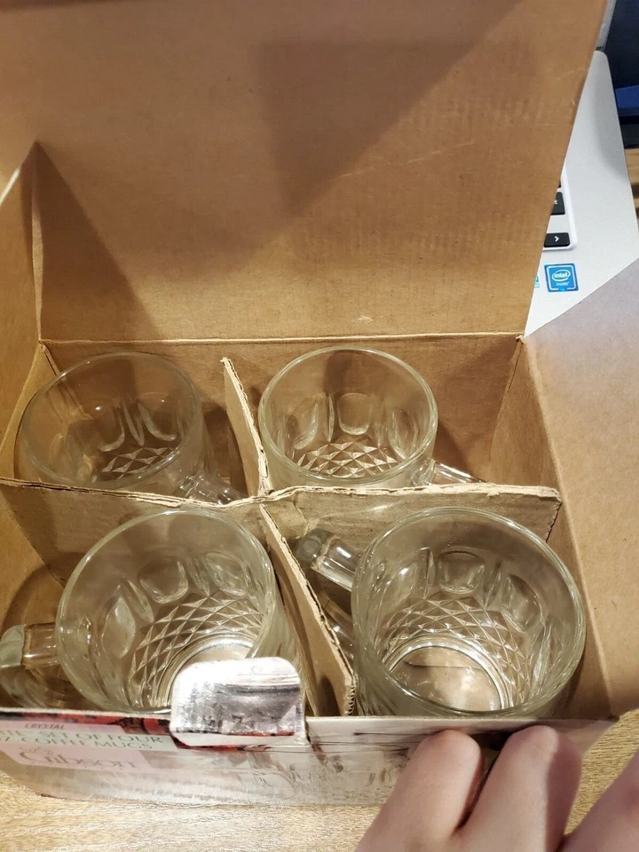 Винтажный GIBSON дома JEWELITE кристалл кофейная кружка набор из 4 (10 унций) - Изображение 2 из 4