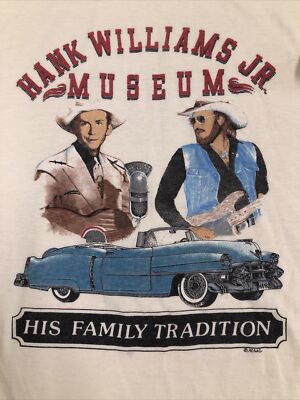 VTG Hank Williams Jr s Family Tradition Museum Vintage XL (46/48) T-Shirt Belton
