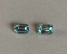 Andy's Gem Garage Sale - 6x4mm Blue Zircon Matched Pair - Natural - Awesome Deal