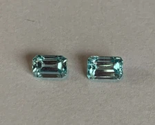 Andy's Gem Garage Sale - 6x4mm Blue Zircon Matched Pair - Natural - Awesome Deal