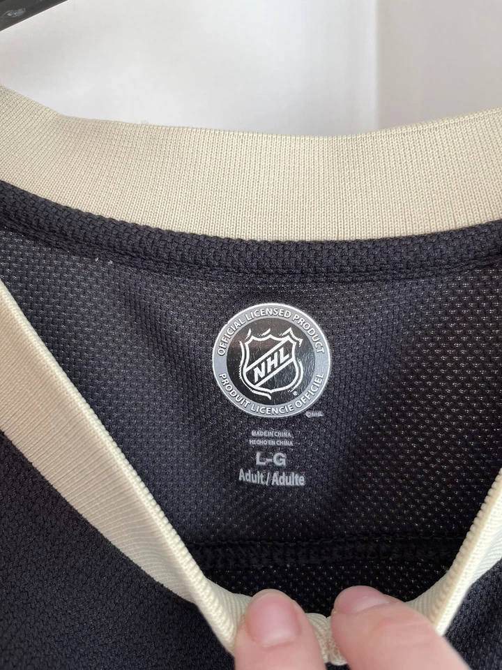 NHL Officially Licensed Pittsburgh Penguins L/S Hockey Jersey Blk/Gold Adult L - Image 3 of 4