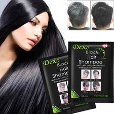 10PCS DEXE Black Hair Dye Shampoo Permanent Instant 5-Min Hair Color Dye Natural