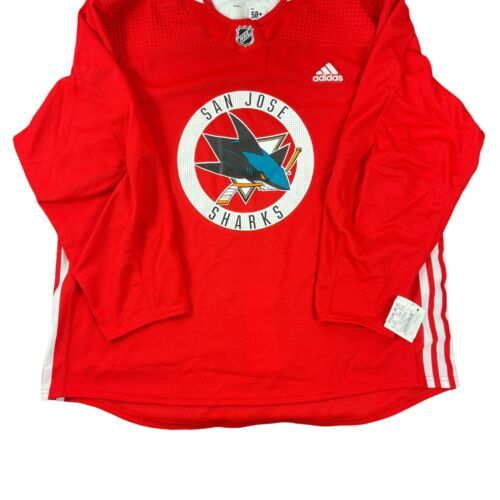 MIC NWT San Jose Sharks Team Issued Prime Green adidas Jersey Pro