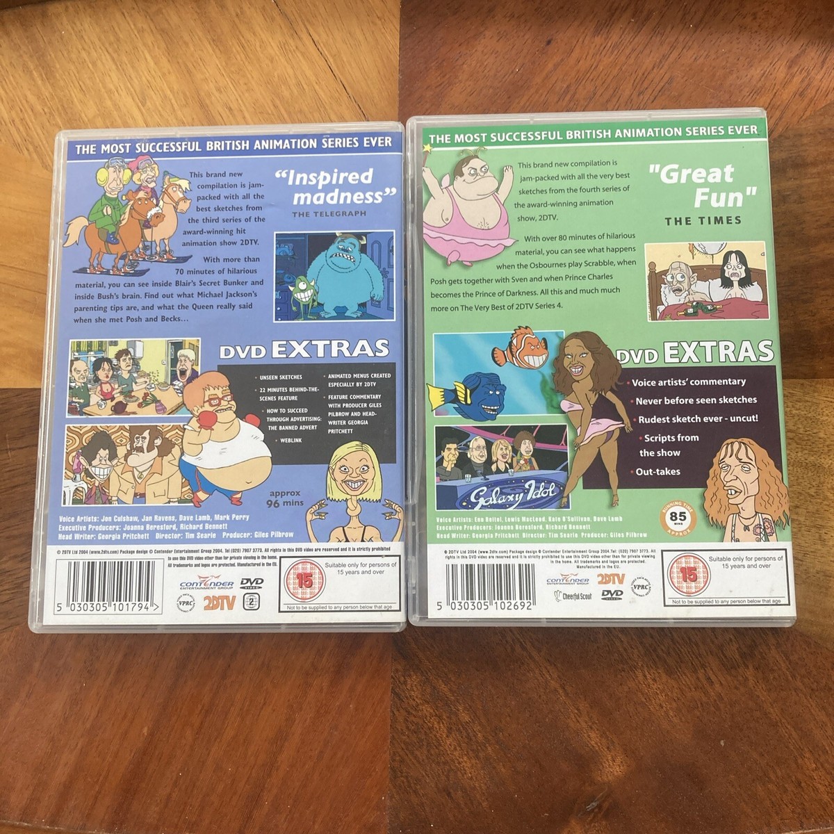 2DTV: THE VERY BEST OF SERIES 4 & complete Series 3 2 DVD's