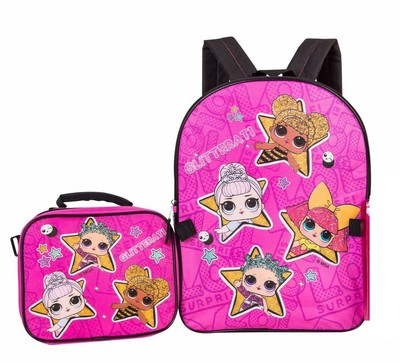little girl backpack and lunch boxes
