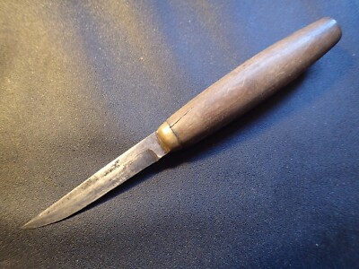SMALLER VINTAGE KNIFE C.G. Blomqvist ESKILSTUNA  w WOOD HANDLE SWEDEN SWEDISH