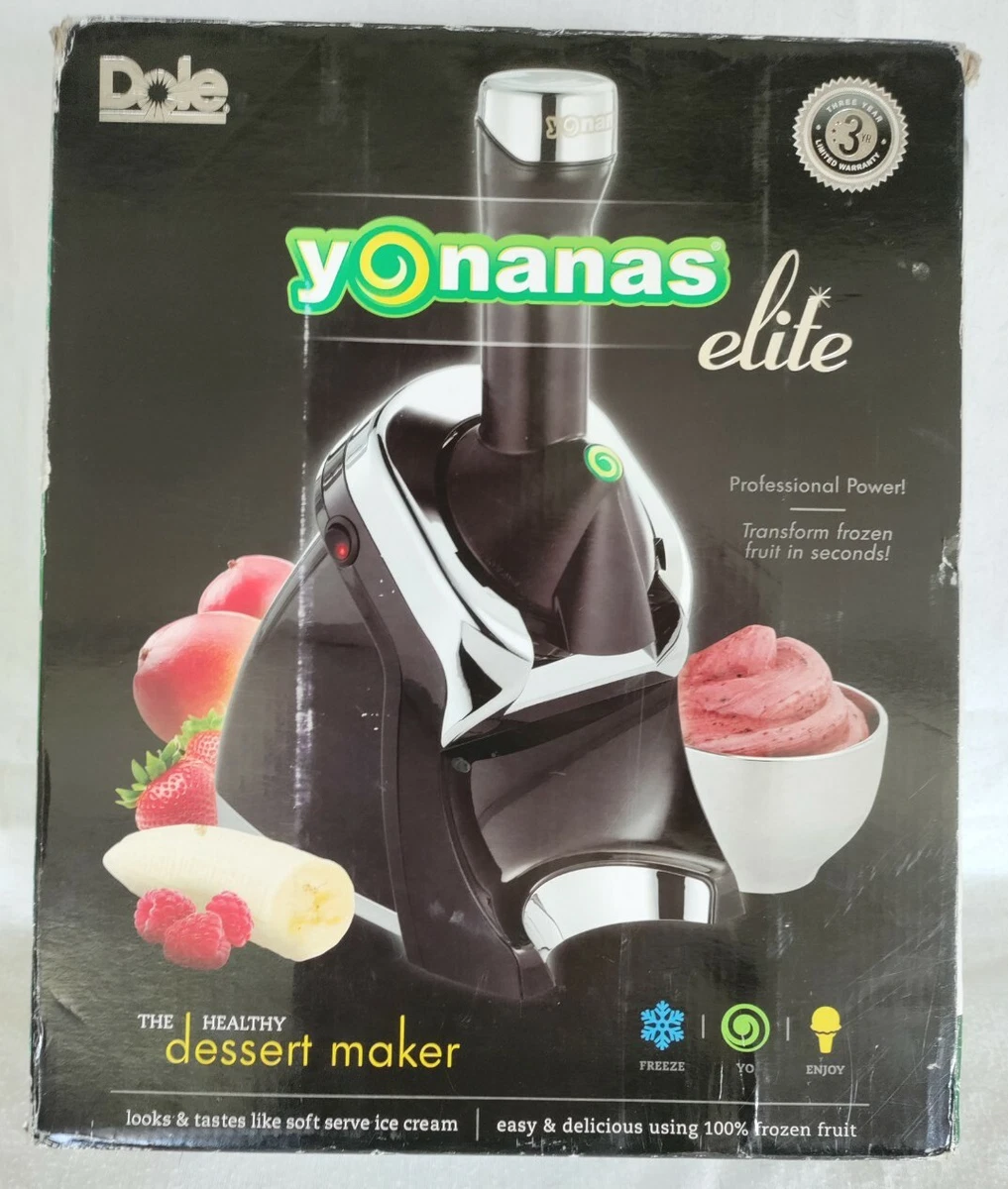 Yonanas Deluxe Healthy Soft-Serve Dessert Maker Black