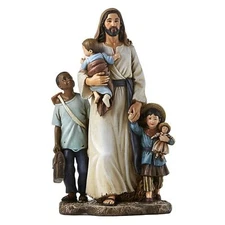 Christian Home Décor Hand-Painted Michael Adams Figurine, 7-Inch, Welcome T