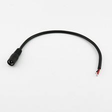 1pcs DC Tip Power Socket Connector 5.5 x 2.1mm Pigtail Cable Cord Straight 25cm