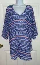 O neill Juniors BIANCA S/S Pullover Bathing Suit Cover-Up Sz M/L EUC