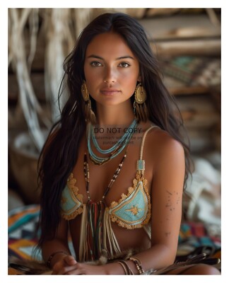 GORGEOUS YOUNG NATIVE AMERICAN LADY WOMEN 8X10 FANTASY PHOTO | eBay
