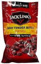 FAMILY SIZE JACK LINKS BEEF TENDER BITES TERIYAKI FLAVOR MEAT SNACK 10 OZ BAG