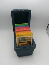 VTG 1977 Fix It Fast Card File Set Home Repair Improvement Reference Brittanica 