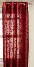 Kashi Home Adele Collection Window Treatment / Curtain / Panel 54"x 84" Organza 