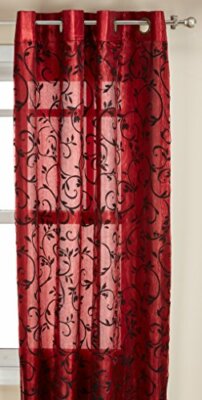 Kashi Home Adele Collection Window Treatment / Curtain / Panel 54''x 84'' Organza 
