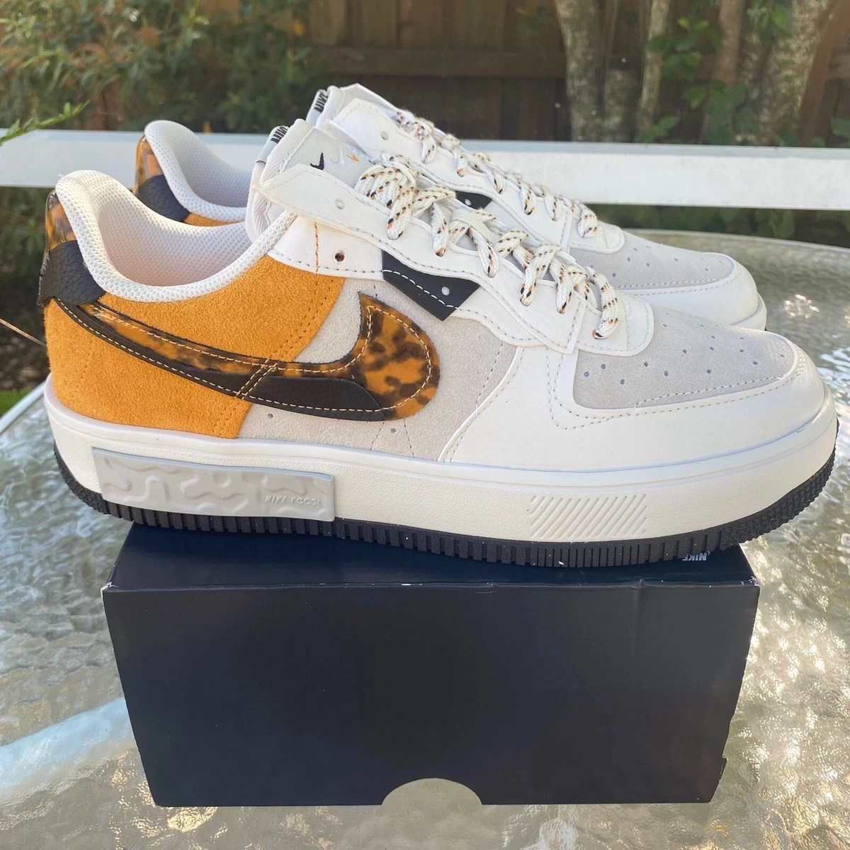 NEW Women's Nike Air Force 1 Louis Vuitton Monogram Sneakers, Size