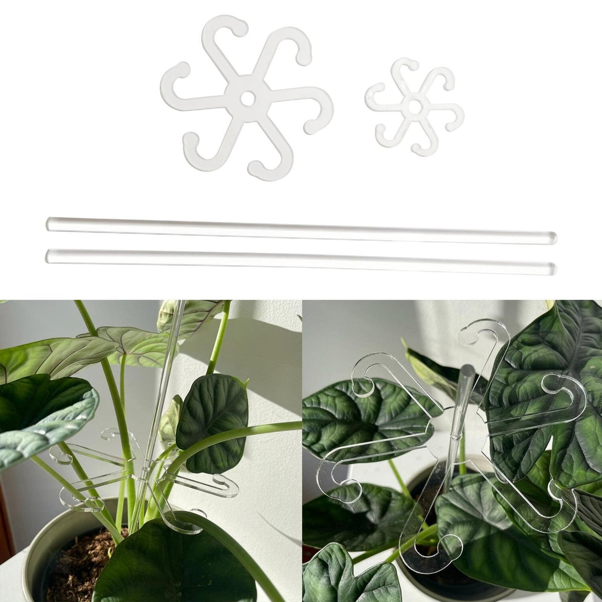 2x Plant Support Stakes Plant Support Sticks for Greenhouse Flowers Balcony  | eBay