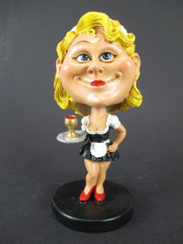 Kellnerin Waitress Wackelkopf Poly Souvenir Funny Berufe Modell - Bild 1 von 6