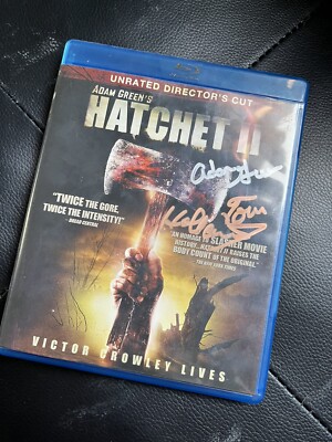 Hatchet 2 (Blu-ray, 2006) Unrated Director's Cut SIGNED Adam Green Tom Holland