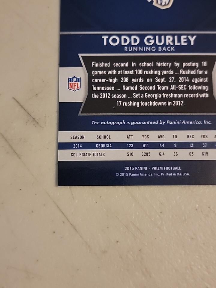 2015 Prizm Todd Gurley RC Auto eBay