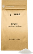 Borax Powder (2 Lb) Sodium Borate, Multipurpose Cleaning Agent, Ideal Slime Ingr