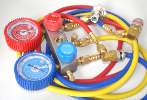 Lot:HVAC Tool Kit Set:Deep Vacuum Pump+Clamp Meter+Leak Detector+Manifold Gauge - Picture 6 of 6