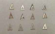 Watch Dial Hour SILVER Nickel plated Markers Triangle Numerals Small Parts NEW