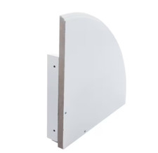 12 in. W x 12 in. D White Floating MDF Corner Decorative Wall Shelf