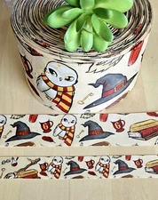 7/8, 1.5 & 3"(1 YD) Harry Potter Ribbon Wizard Sorting Hat Polyjuice Butter Beer