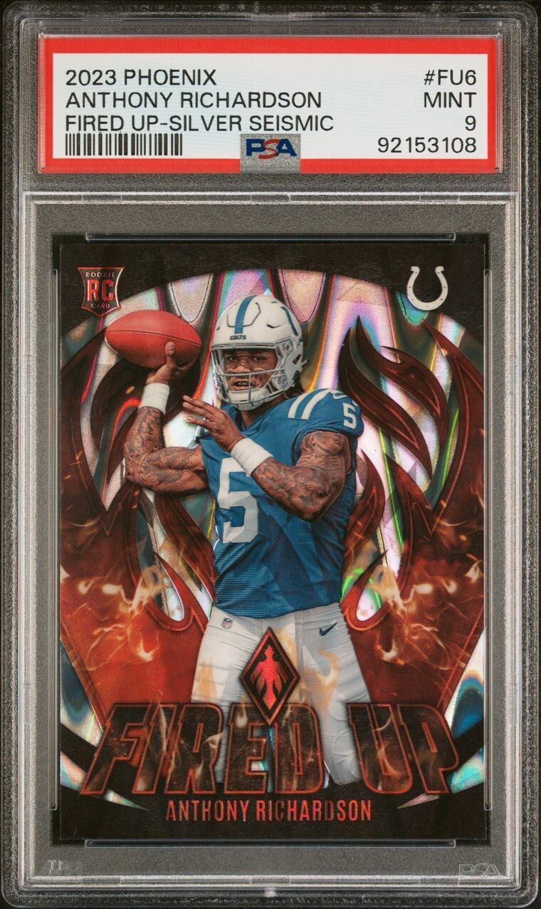 2023 Panini Phoenix - Fired Up Silver Seismic FU-6 Anthony Richardson PSA 9 Mint