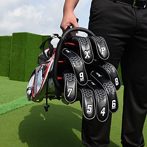8PCS Golf Hybrid Iron Headcovers Set Long Hybrid Iron Covers for