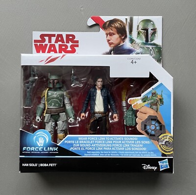 STAR WARS THE LAST JEDI BASIC LINE HAN SOLO + BOBA FETT 2-PACK FORCE LINK