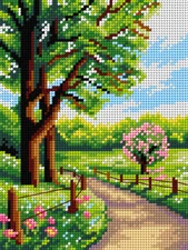 Orchidea Gobelin canvas for halfstitch without yarn Four season - Spring 3471F