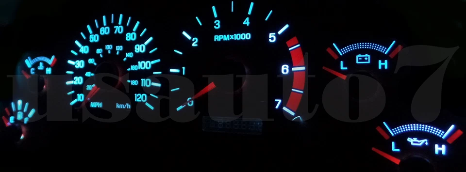 NEW Dash Instrument Cluster Gauge AQUA BLUE LED LIGHT KIT Fit 99-02 Ford Mustang Foto 4 de 4