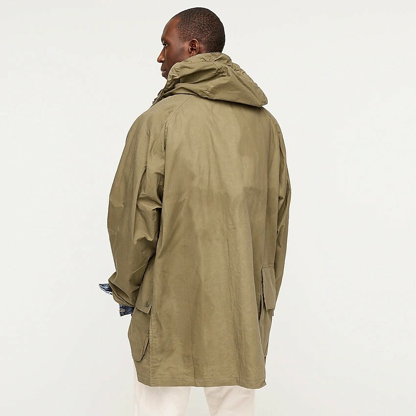 Barbour Bedale Hooded Wax Jacket Size 36S in Military Green Made