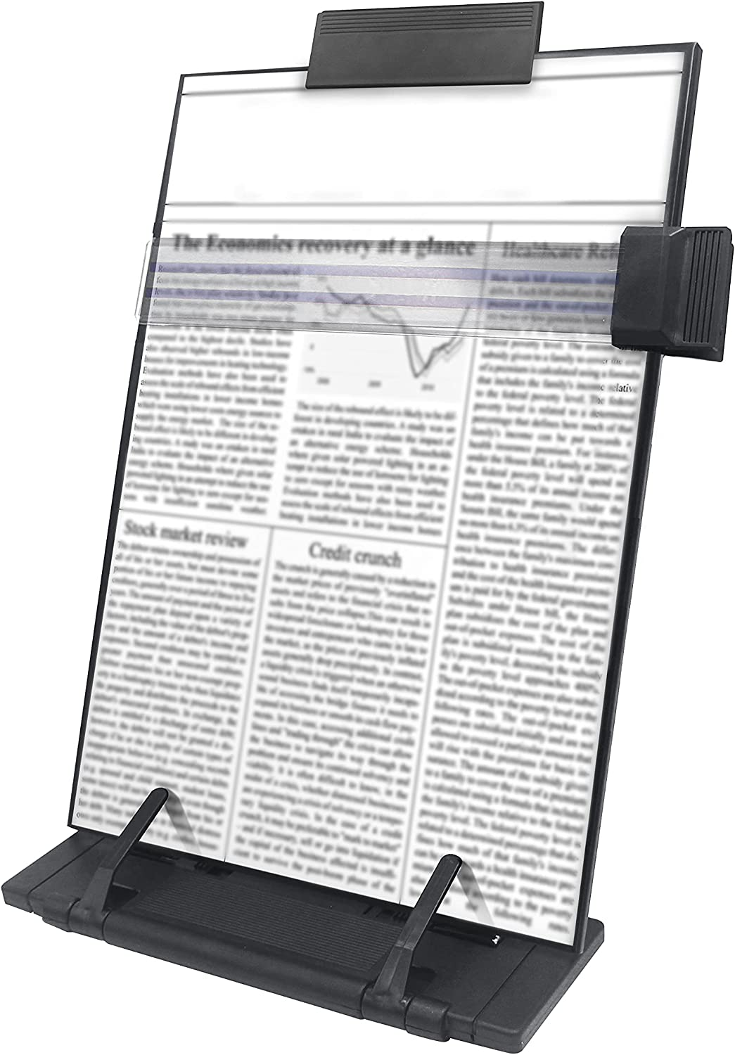 Desktop Document Book Holder with 7 Adjustable Positions, Black Document Holder