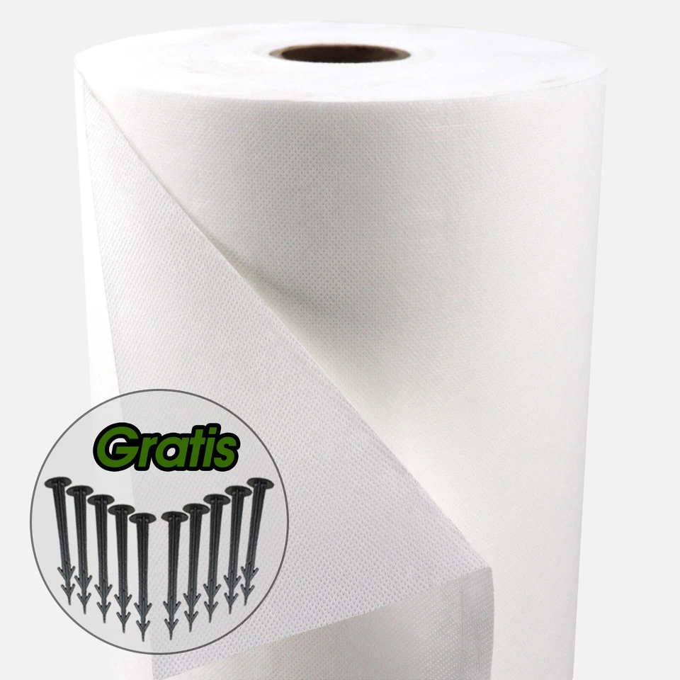Gartenvlies 150g Unkrautvlies Bodengewebe Geotextilvlies Unkrautfolie PP weiß % - Bild 2 von 4