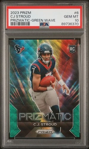 2024 CJ Stroud Prizm Prizmatic Green Wave RC PSA 10
